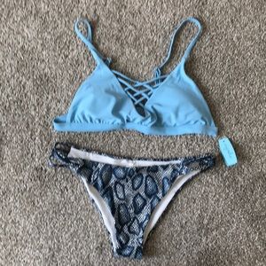 NWT CupShe Blue Bikini